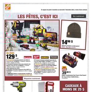 Image de la Promotion Circulaire Home Depot - Les Fêtes, c'est ici à Sherbrooke