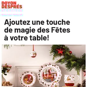 Image de la Promotion Vendredi Fou : 60 % de Rabais sur la Vaisselle de Noël Villeroy & Boch!