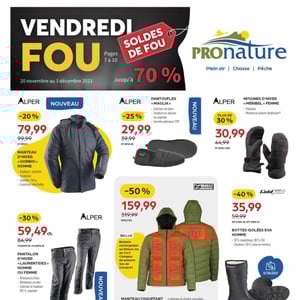 Image de la Promotion Circulaire Pronature - Soldes du Vendredi Fou
