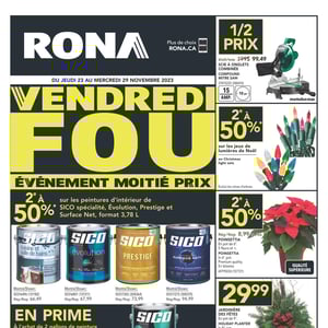 Image de la Promotion Circulaire Rona - Vendredi Fou