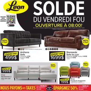 Image de la Promotion Circulaire Meubles Léon - Solde du Vendredi Fou