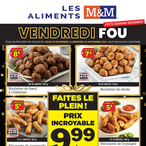 Image de la Promotion Circulaire Les Aliments M&M - Vendredi Fou