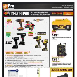 Image de la Promotion Circulaire Home Depot - PRO - Vendredi Fou
