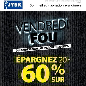 Image de la Promotion Circulaire Jysk - Vendredi Fou