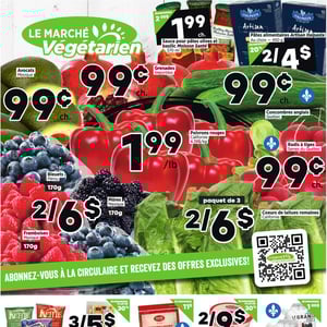 Image de la Promotion Circulaire Marché Végétarien à Sherbrooke