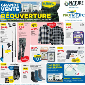 Image de la Promotion Circulaire Pronature - Vente de réouverture Levis à Nantes