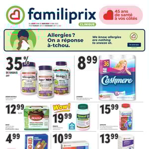 Image de la Promotion Circulaire Familiprix - Clinique à Québec