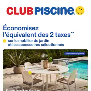 Image de la Promotion Circulaire Club Piscine Super Fitness à Québec