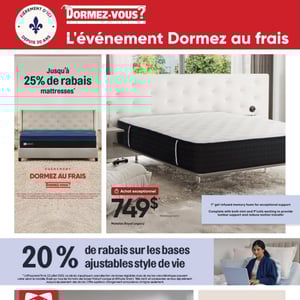 Image de la Promotion Circulaire Dormez Vous à Gatineau