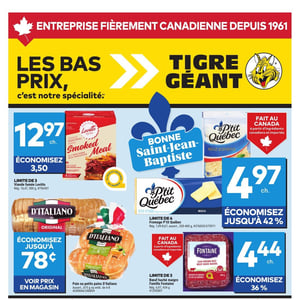 Image de la Promotion Circulaire Tigre Géant à Gatineau