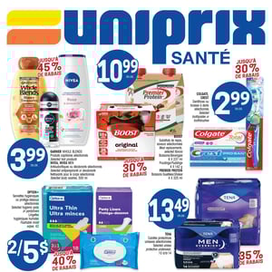 Image de la Promotion Circulaire Uniprix - Santé à Longueuil
