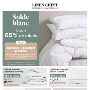 Image de la Promotion Circulaire Linen Chest - Solde Blanc