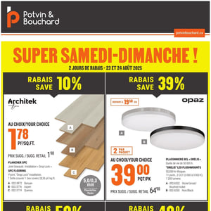 Image de la Promotion Circulaire Potvin & Bouchard
