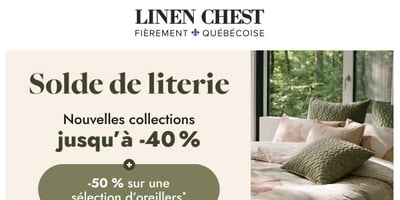 Image de la Promotion Le solde de literie est en cours !