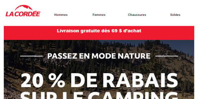 Image de la Promotion 20% de rabais sur le camping