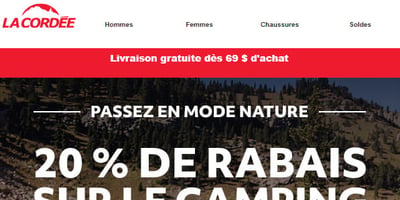 Image de la Promotion Votre équipement pour le camping