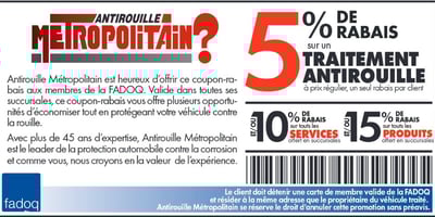 Image de la Promotion Rabais Aînés Antirouille Métropolitain FADOQ