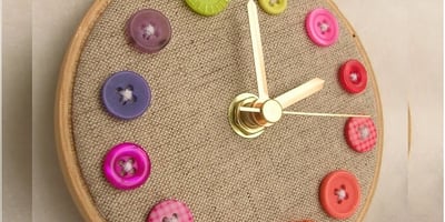 Horloge Récup Boutons Horloge Récup Boutons