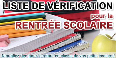 Liste de Vérification hebdomadaire pour la Rentrée Scolaire