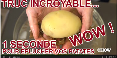 1 SECONDE POUR ÉPLUCHER VOS PATATES