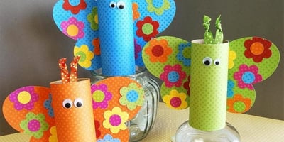 Bricolage Facile pour Pâques à L’aide de Rouleau Papier