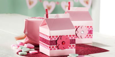 Cadeaux de la Saint-Valentin en Cartons à Lait Cadeaux de la Saint-Valentin en Cartons à Lait