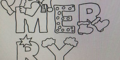 Coloriage de Noël de Merry X-mas