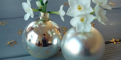 Faire des Soliflores avec des Boules de Noel