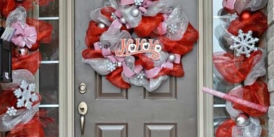 Idées de Couronne de Noël à Faire Soi-même en Maille Décorative