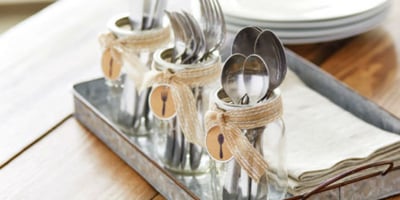Organisateur de Coutellerie en Pot Mason