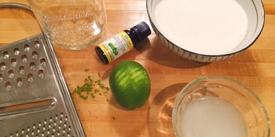 RECETTE D’EXFOLIANT CORPOREL LIME-COCO