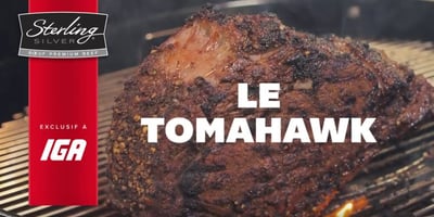 IGA - Tomahawk Sterling Silver sur le BBQ IGA - Tomahawk Sterling Silver sur le BBQ