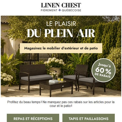 Image de la Promotion -60 % sur l'extérieur et le patio