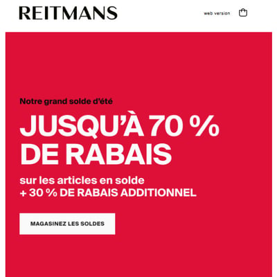 Image de la Promotion « Salut » - Notre Grande Soldes d'Été