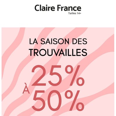 Image de la Promotion 25% à 50% de rabais sur tout !