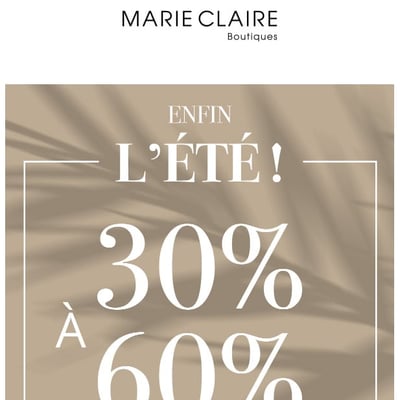 Image de la Promotion 30% à 60% de Rabais : Enfin l'Été !