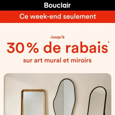 Image de la Promotion C'est parti : jusqu'à - 30 % sur l'art mural et les miroirs