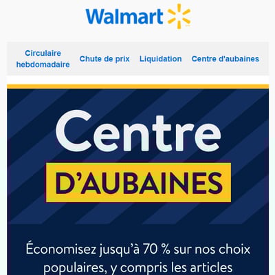 Image de la Promotion Économisez jusqu'à 70 % grâce au Centre d'Aubaines