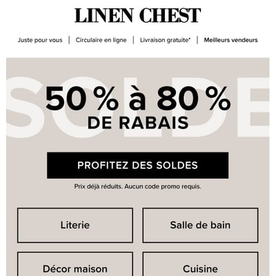 Image de la Promotion WOW! 50% à 80% de Rabais pour la Maison!