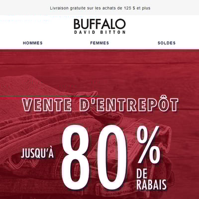 Image de la Promotion ATTN: La Vente d'Entrepôt est en cours