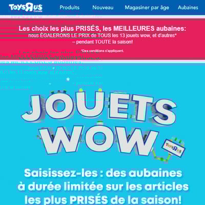 Image de la Promotion La VOICI : Notre Liste de Jouets wow !
