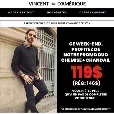 Image de la Promotion DUO PROMO: Chemise + Chandail
