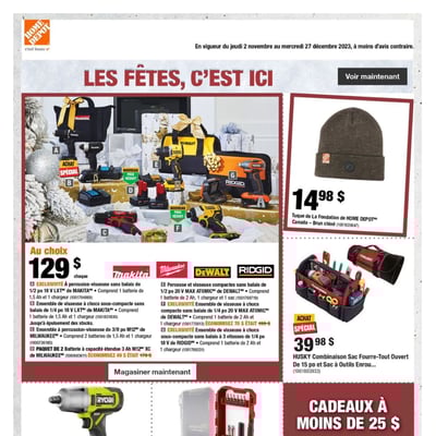 Image de la Promotion Circulaire Home Depot - Les Fêtes, c'est ici