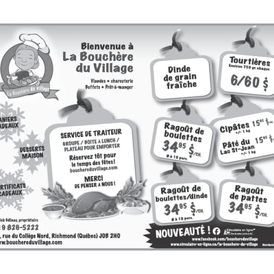 Image de la Promotion Circulaire La Bouchère du village - Menu Traiteur