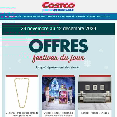 Image de la Promotion Costco : Les Offres Festives du Jour 3