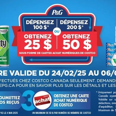 Image de la Promotion Promotion Costco Procter & Gamble