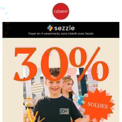 Image de la Promotion 30% sur les vêtements sélectionnés