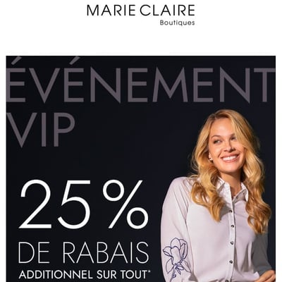 Image de la Promotion Événement VIP : -25% sur tout