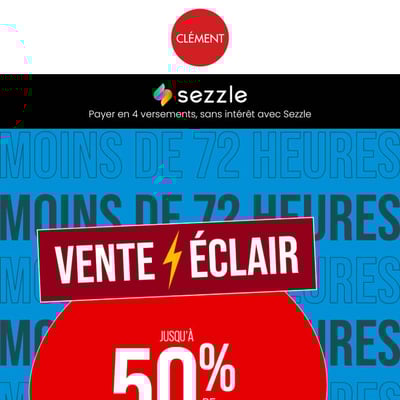 Image de la Promotion VENTE ÉCLAIR: jusqu’à 50% + 15% en ligne