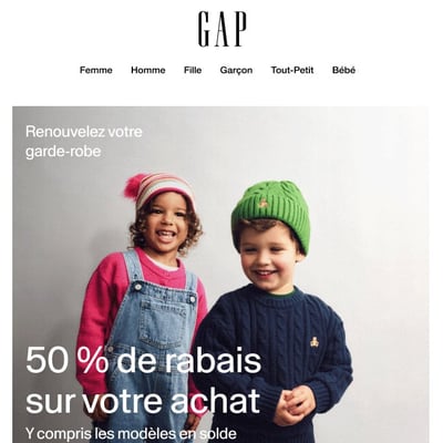 Image de la Promotion La promo Renouvelez votre garde-robe est en cours >> obtenez 50 % de rabais